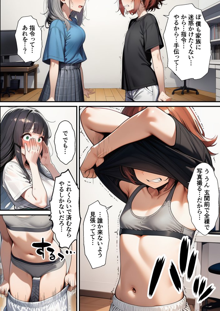 軽い罰ゲームのつもりが、親友三人まとめて弱みを握られ、羞恥指令に従わされるようになった話  ―前編―