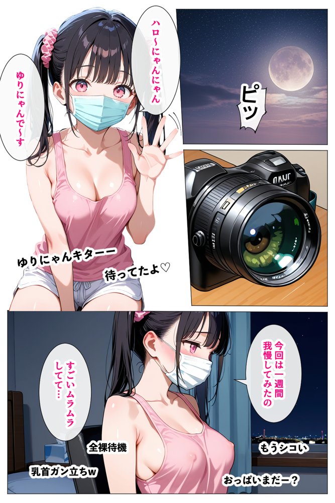 いつもノーブラのエチエチなお隣さんが実はセクシーなエロ配信者だった件