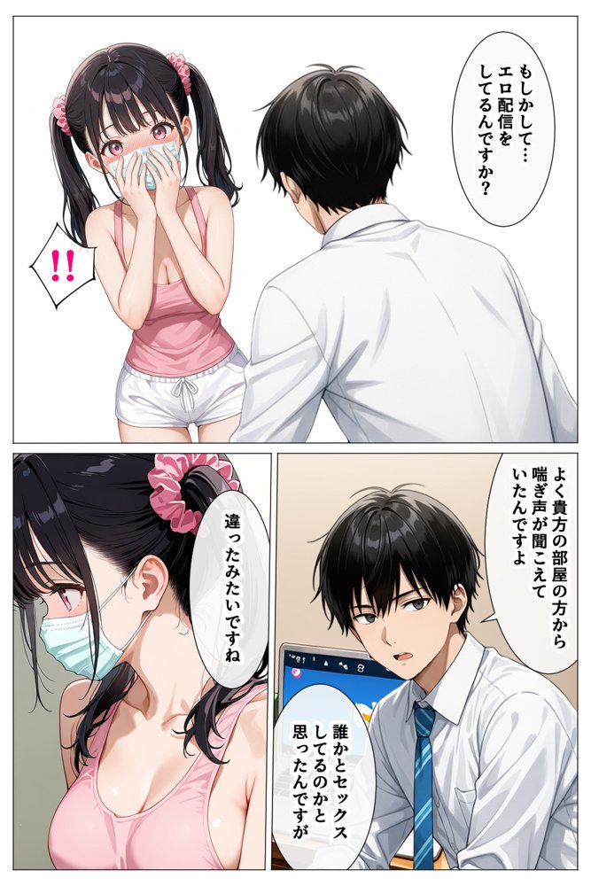 いつもノーブラのエチエチなお隣さんが実はセクシーなエロ配信者だった件