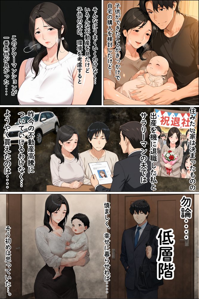 タワマン界隈 低階層主婦は高階層男に買われる。