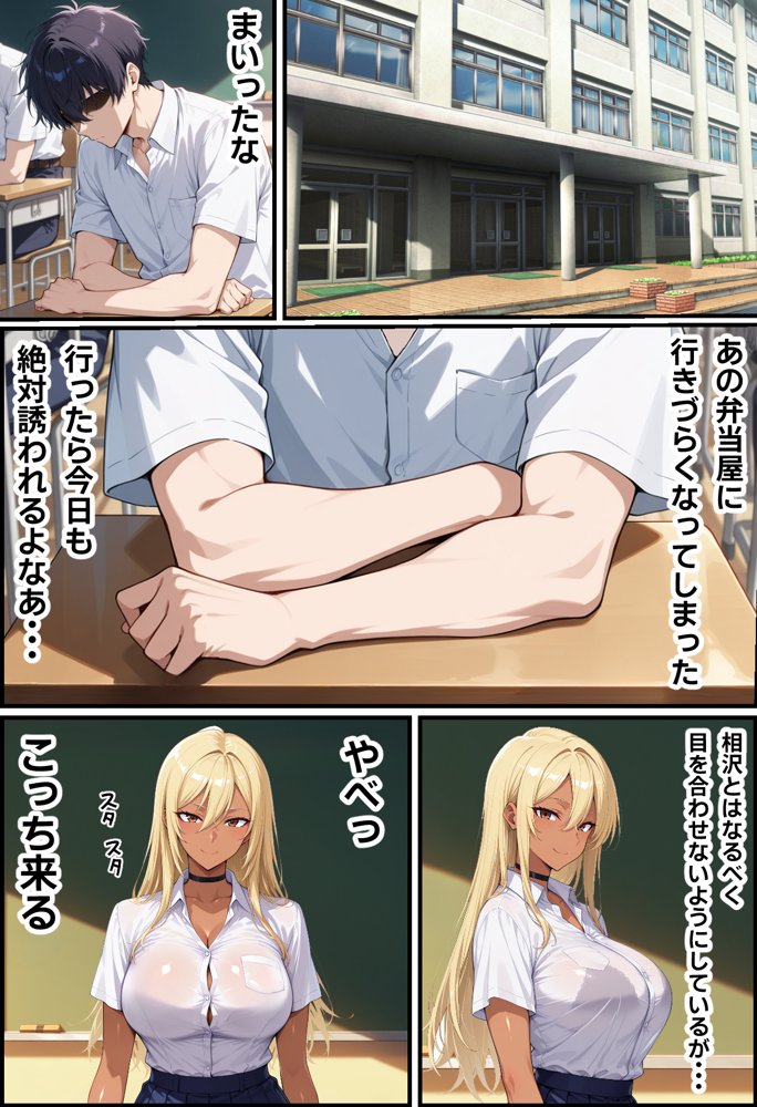 毎日通っている弁当屋の娘が同じクラスの黒ギャルだった話