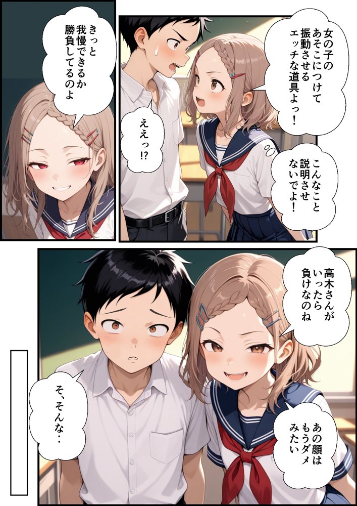 クラスの男子にあっさり負けて言いなりになった高木さん