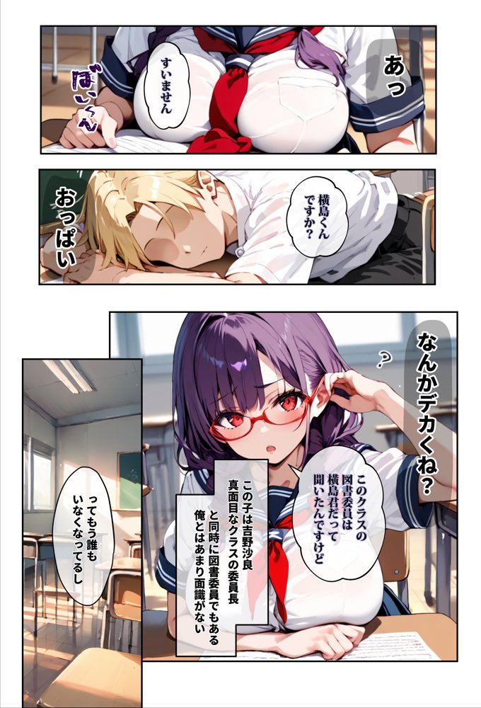 「3秒だけ好きにシていい」と言ったデカパイ委員長の寝取られマ〇コを貸してもらった件