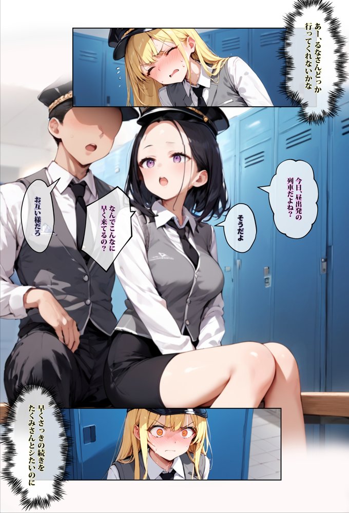 彼女よりエッチが上手い子との浮気SEXを見せてあげた話〜中出し列車で働くビッチ〜