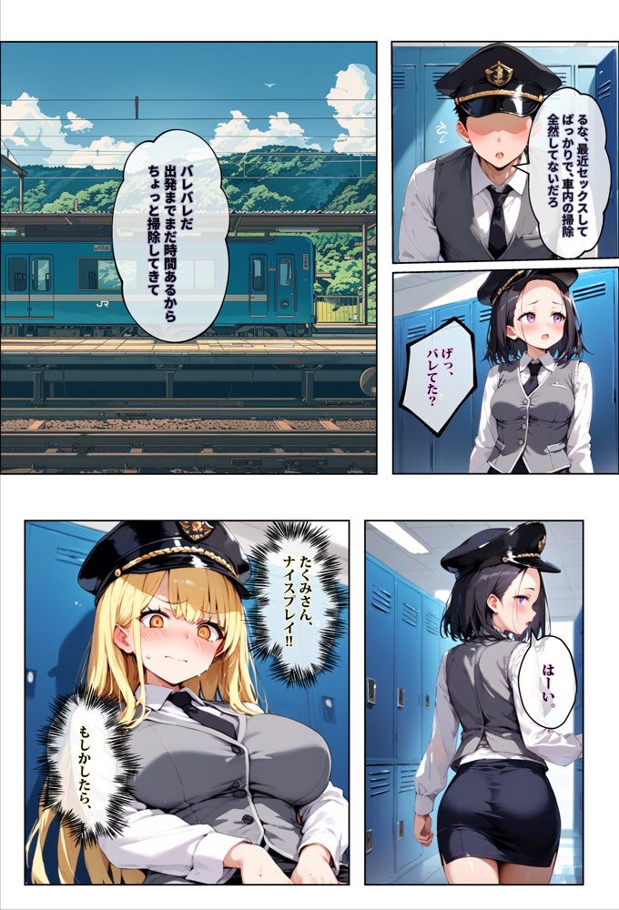 彼女よりエッチが上手い子との浮気SEXを見せてあげた話〜中出し列車で働くビッチ〜