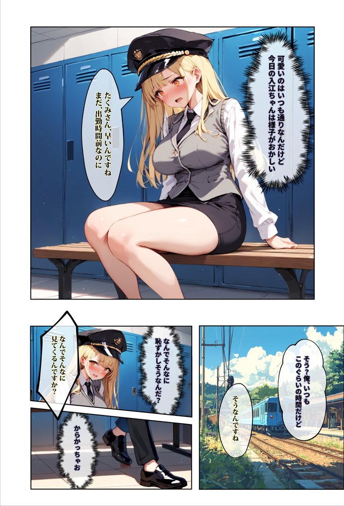 彼女よりエッチが上手い子との浮気SEXを見せてあげた話〜中出し列車で働くビッチ〜