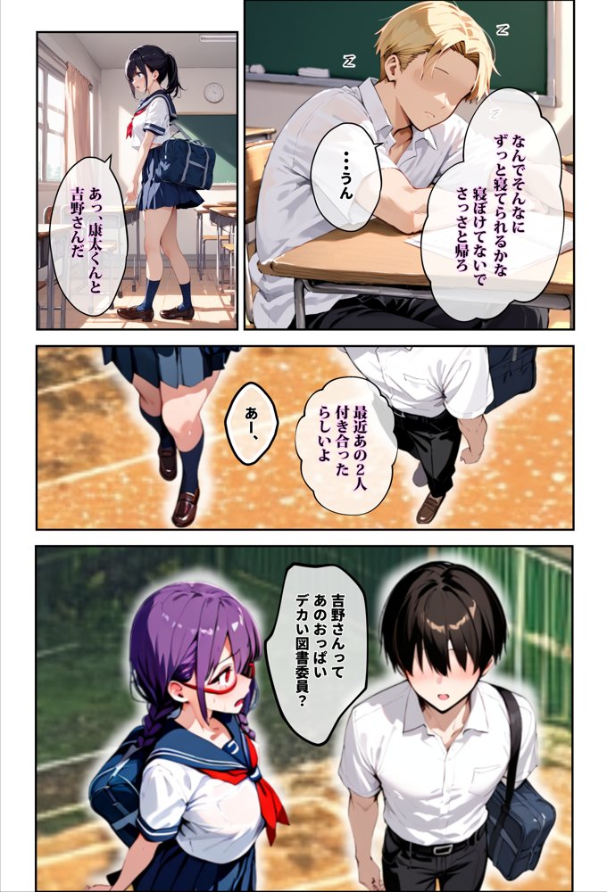 「3秒だけ好きにシていい」と言ったデカパイ委員長の寝取られマ〇コを貸してもらった件