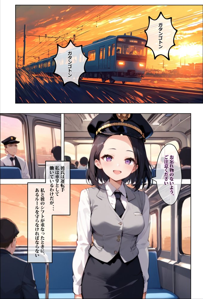 彼氏持ちを寝取ったはずが実は、寝取らせられていた話〜中出し列車で働くビッチ〜