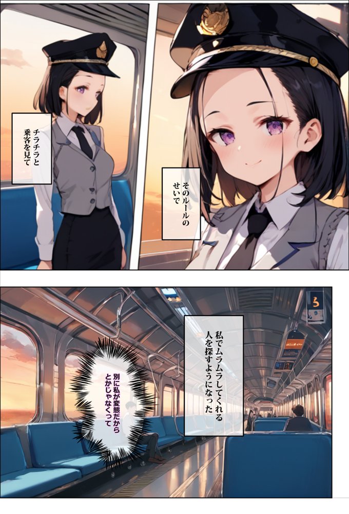 彼氏持ちを寝取ったはずが実は、寝取らせられていた話〜中出し列車で働くビッチ〜