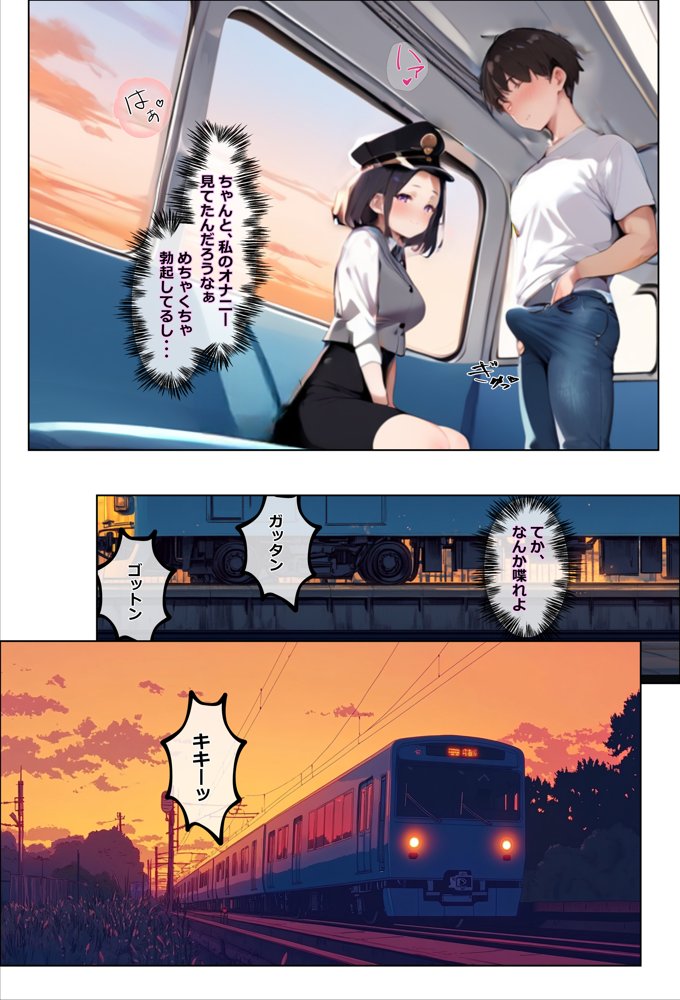 彼氏持ちを寝取ったはずが実は、寝取らせられていた話〜中出し列車で働くビッチ〜