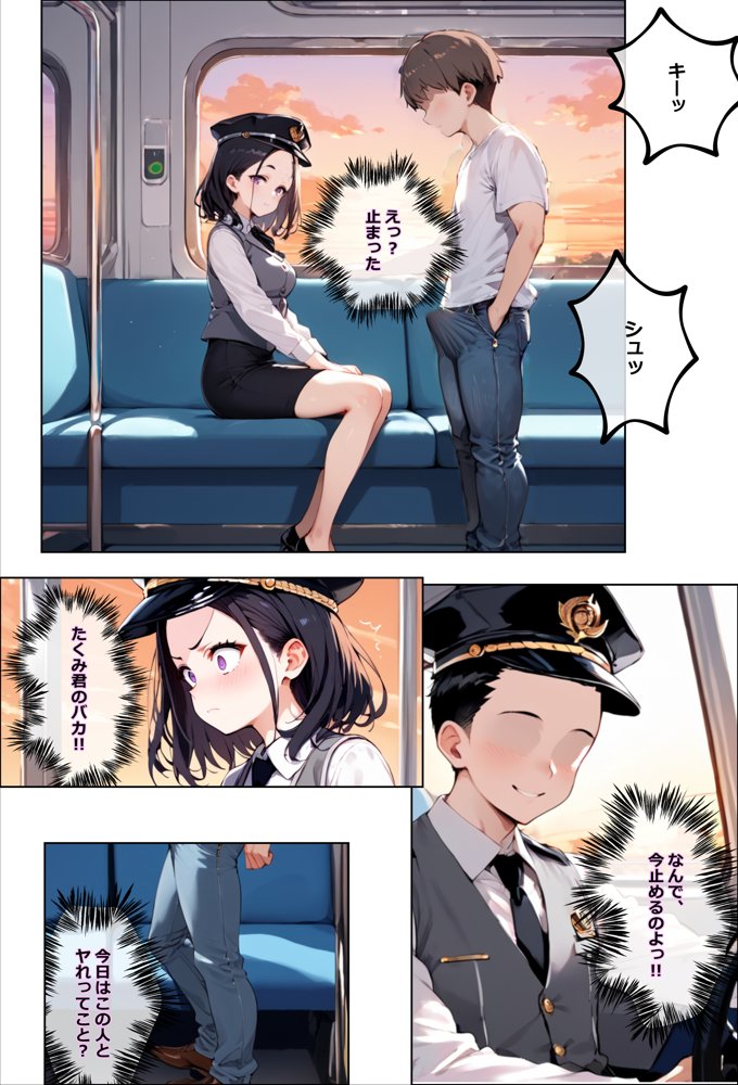 彼氏持ちを寝取ったはずが実は、寝取らせられていた話〜中出し列車で働くビッチ〜