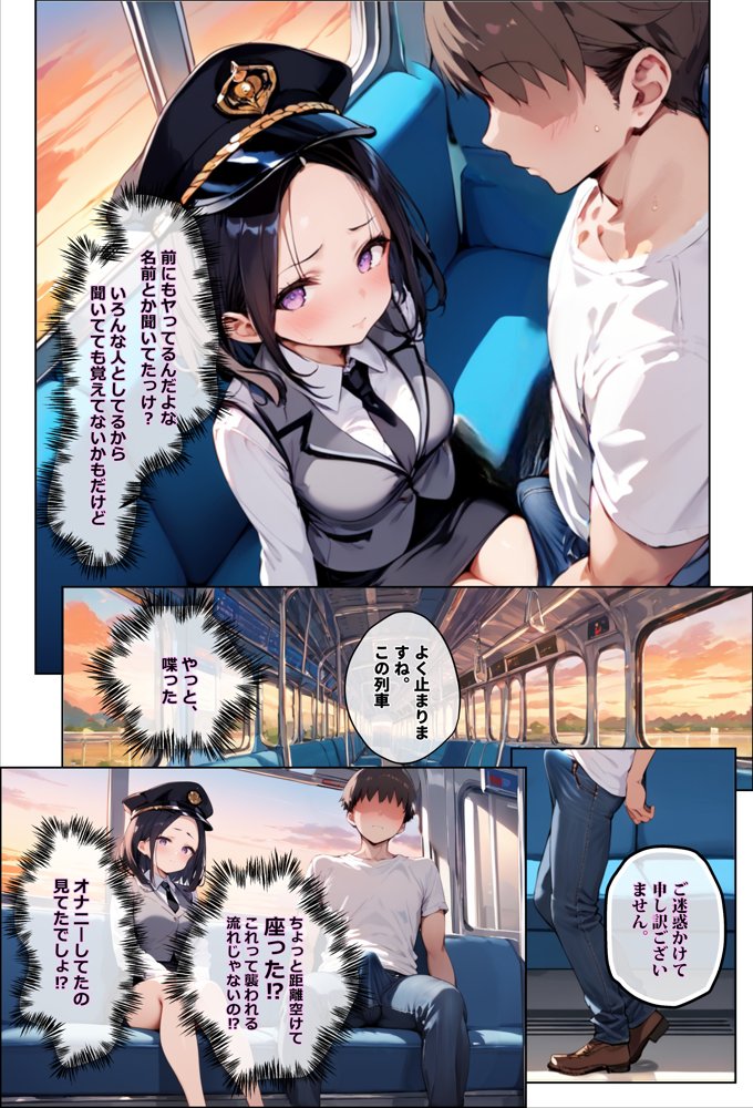 彼氏持ちを寝取ったはずが実は、寝取らせられていた話〜中出し列車で働くビッチ〜