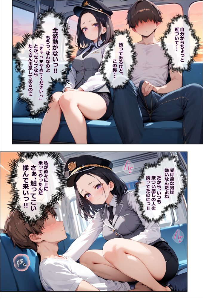 彼氏持ちを寝取ったはずが実は、寝取らせられていた話〜中出し列車で働くビッチ〜