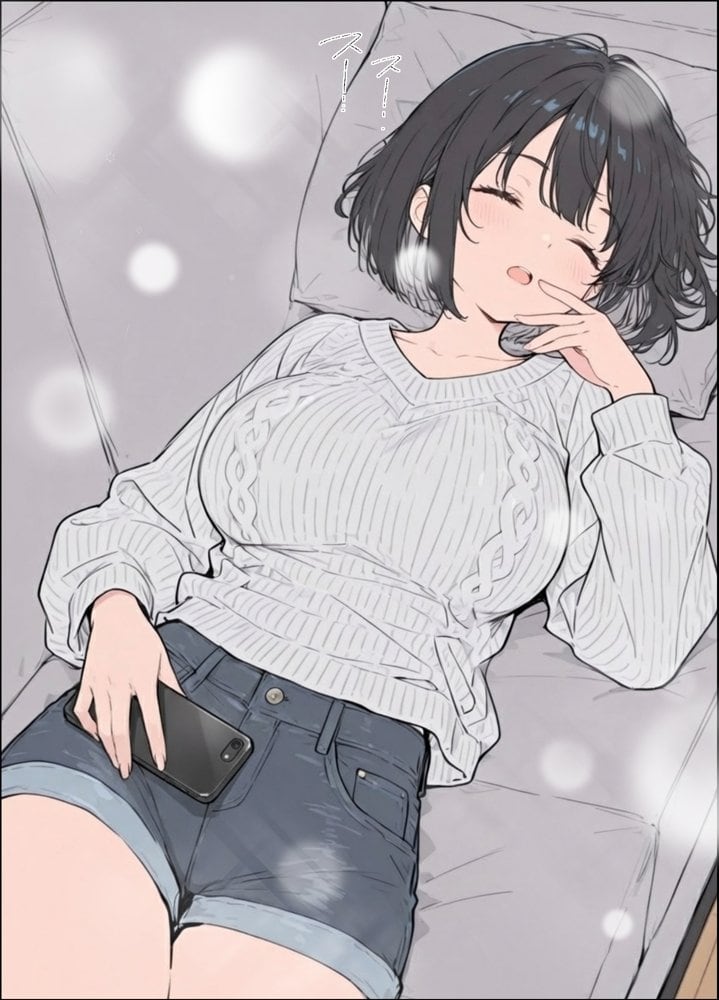 物価高で同棲した巨乳黒髪ボブ妹に密着勃起…ごっくんフェラから甘々中出しSEXした話
