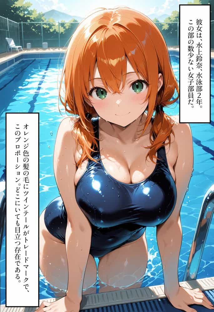 【セリフ付き】スク水女子校生快楽堕ちー先輩に秘密の性指導で開発される