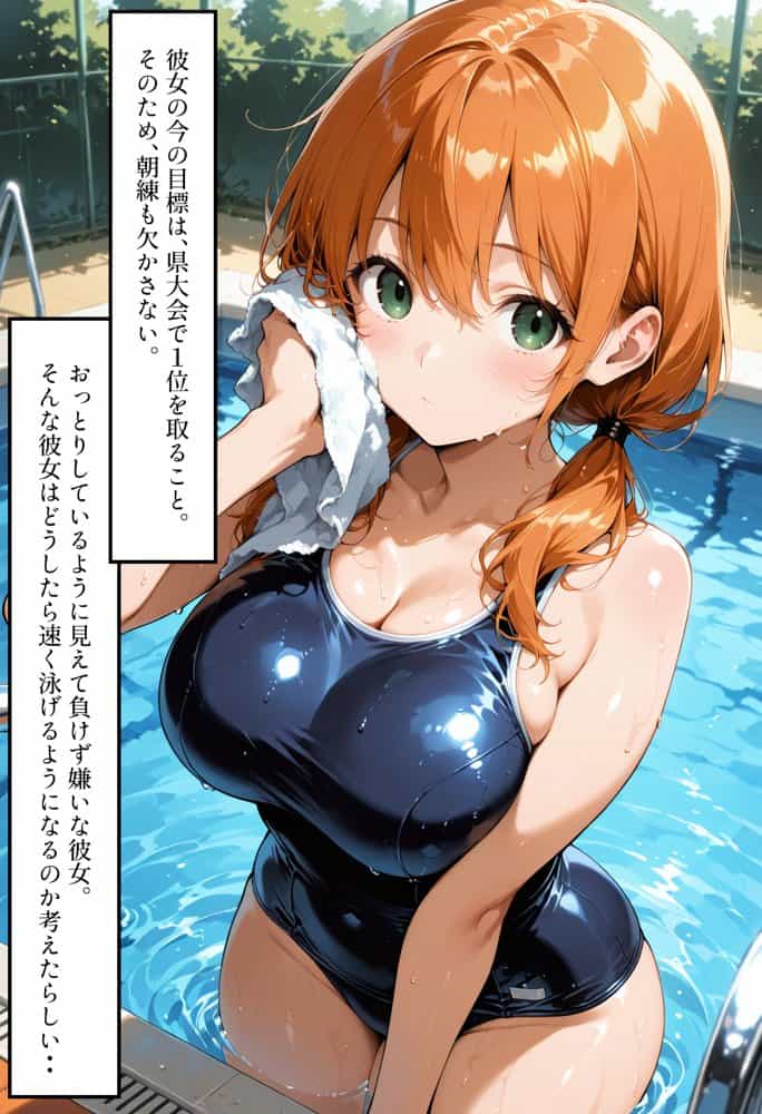 【セリフ付き】スク水女子校生快楽堕ちー先輩に秘密の性指導で開発される