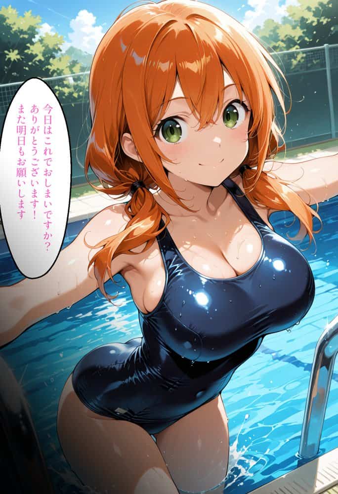 【セリフ付き】スク水女子校生快楽堕ちー先輩に秘密の性指導で開発される