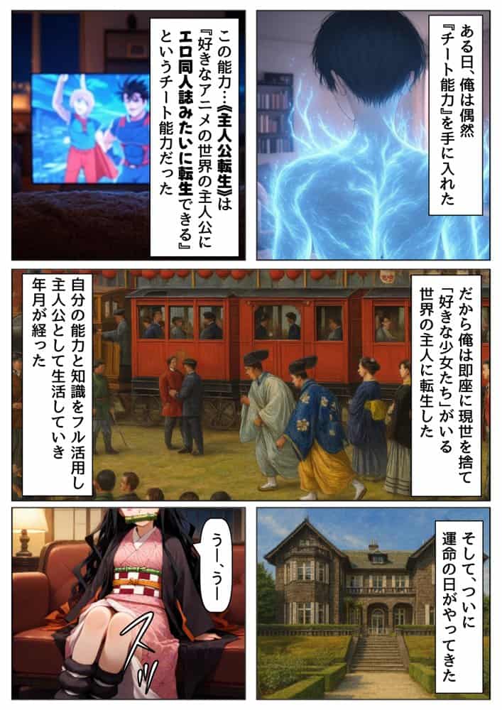 鬼滅な少女達に種付けしまくる【前編:遊郭編まで】《ストーリー＆台詞あり》〜【巨根チート主人公転生】〜