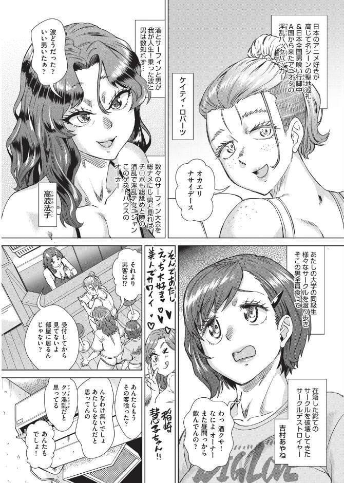 おしゃれゲストハウスに宿泊したら周りのベッドが欲求不満なイマカワ女子だらけだったので一週間セックス漬け生活しまくった件 ＃1