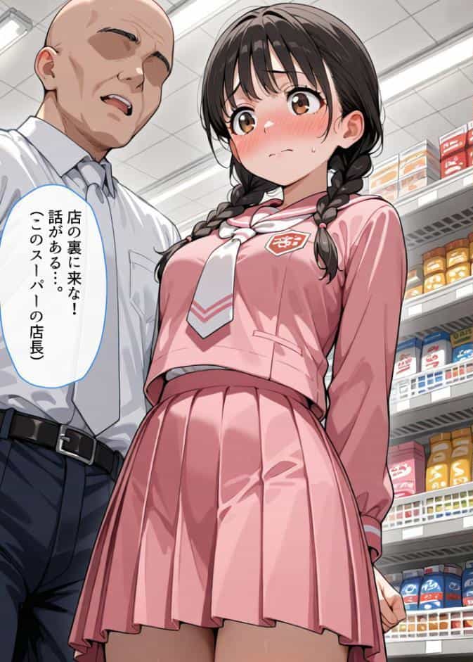 万引きセーラー服●●●●にスーパーの店長が中●しをした話 モザイク版
