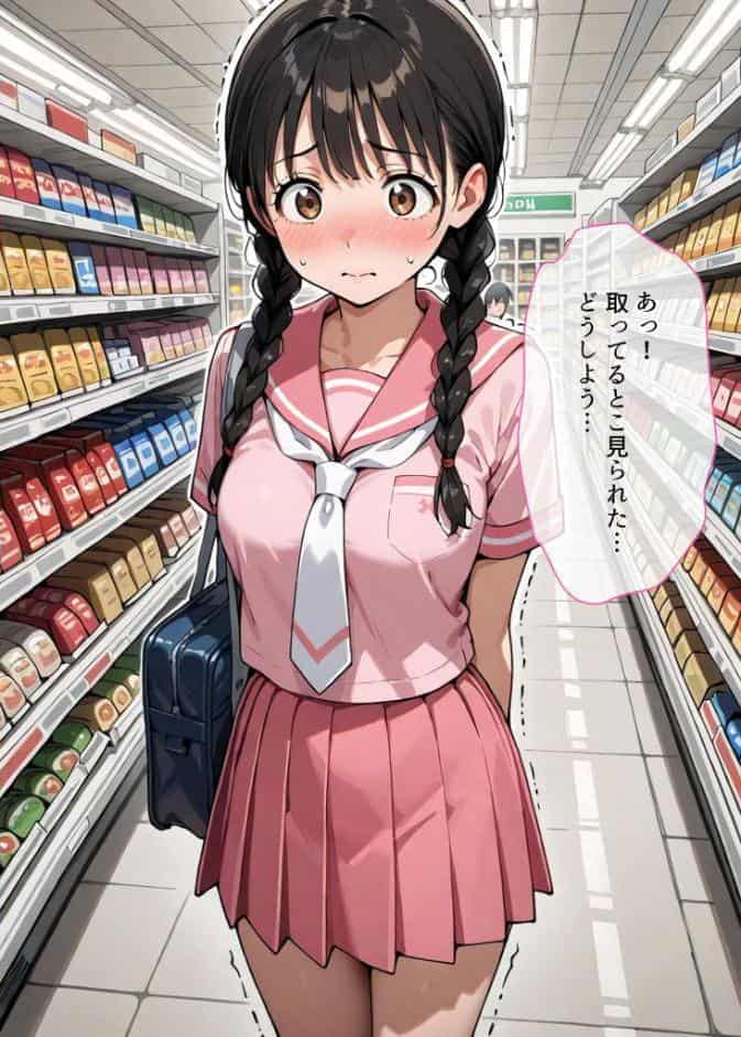 万引きセーラー服●●●●にスーパーの店長が中●しをした話 モザイク版