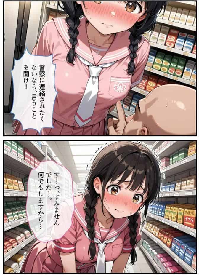 万引きセーラー服●●●●にスーパーの店長が中●しをした話 モザイク版