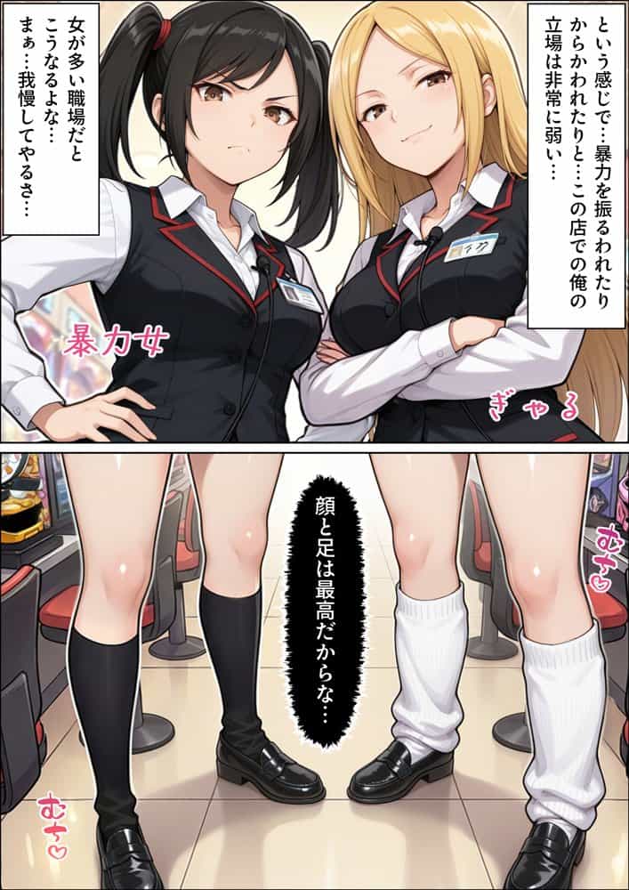 パチンコ店長の俺。女子スタッフのシコい足で毎日脳汁出してたらイチャラブSEXする事になった！〜ただし時々殴られる〜