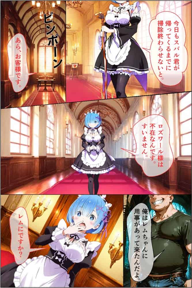 一途なレムがキモ男に弱みを握られて調教されて寝取られる話