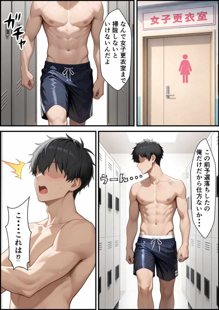 部員全員が狙っている水泳部キャプテンが更衣室でオナニーしてたのでそのまま生ハメセックスした話