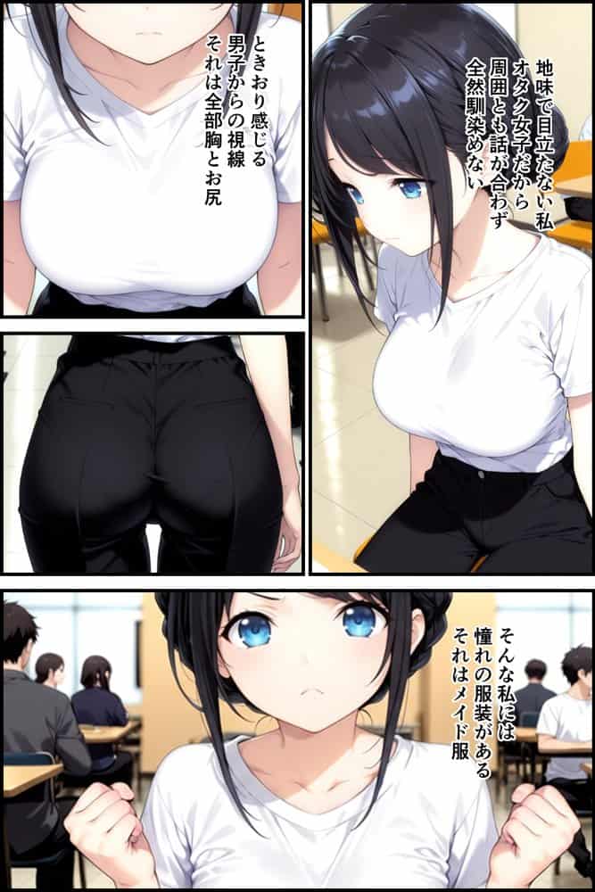 憧れのメイド喫茶でバイトしたら店長専属のメイドに・・・